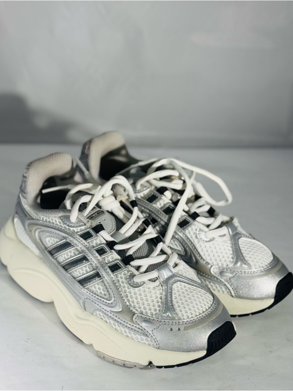 adidas Ozmillen Wonder White Metallic Silver Y2K